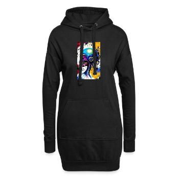 Extraterrestre | OVNI | Vaisseau spatial | PAU | étranger - Sweat-shirt à capuche long Femme - noir - Devant