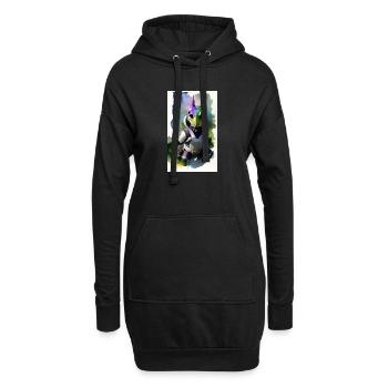 Alien | UFO | Raumschiff | UAP | außerirdische - Hoodie-Kleid - Schwarz - Vorne