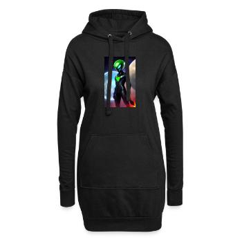 Extraterrestre | OVNI | Vaisseau spatial | PAU | étranger - Sweat-shirt à capuche long Femme - noir - Devant