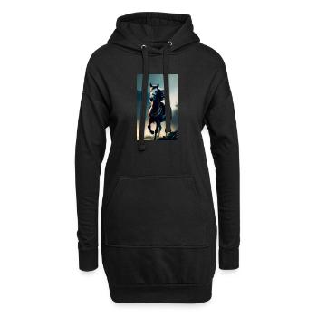 Pferd | reiten | Tier | Reittier | Bunt - Hoodie-Kleid - Schwarz - Vorne