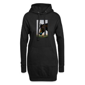 Cheval | Équitation | Animal | Monture | Coloré - Sweat-shirt à capuche long Femme - noir - Devant