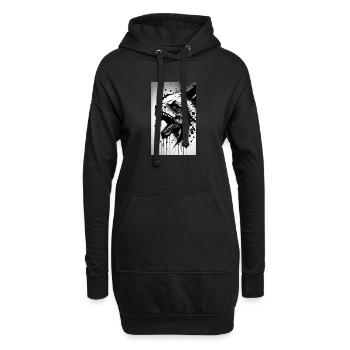 Dinosaures | T-Rex | Tyrannosaure - Sweat-shirt à capuche long Femme - noir - Devant