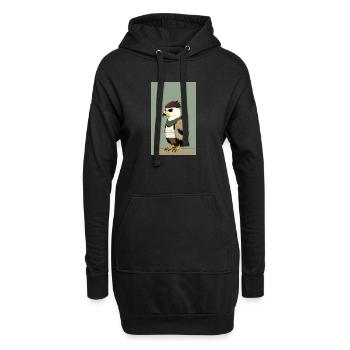 Aigle | Oiseaux | Liberté | Animaux - Sweat-shirt à capuche long Femme - noir - Devant