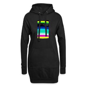 Couleurs | Coloré | Modèle | à motifs | Pente - Sweat-shirt à capuche long Femme - noir - Devant