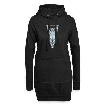 Rhino Bodybuilder Pull-Ups Musculation - Sweat-shirt à capuche long Femme - noir - Devant