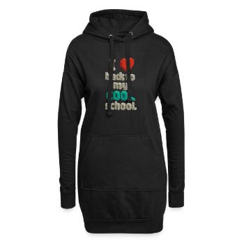 Pixel-Art, die ich liebe Zurück zu meiner coolen Schule - Hoodie-Kleid - Schwarz - Vorne