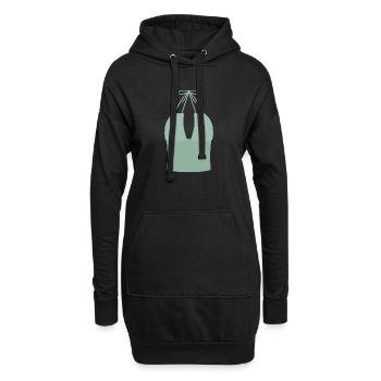 Mint Halter Bikini-Oberteil - Hoodie-Kleid - Schwarz - Vorne