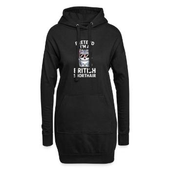 Dictons britanniques à poil court : cadeau drôle de chat - Sweat-shirt à capuche long Femme - noir - Devant