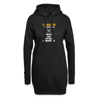 Fliesenleger Sprüche als Geschenk für Handwerker - Hoodie-Kleid - Schwarz - Vorne