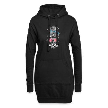 Wife Mom Chef - Muttertagsgeschenk - Hoodie-Kleid - Schwarz - Vorne