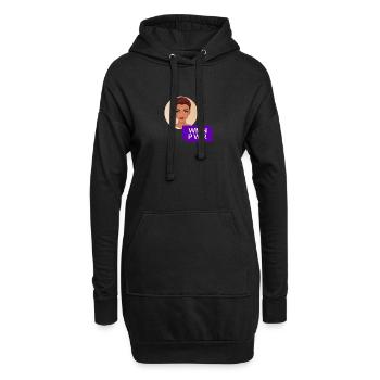 WMN PWR - Visage Féminin - 03 - Sweat-shirt à capuche long Femme - noir - Devant