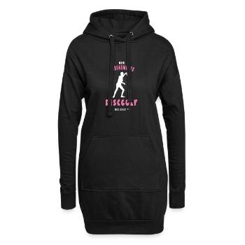 Discgolf Discgolferin Spielerin Frisbeegolf Golfer - Hoodie-Kleid - Schwarz - Vorne