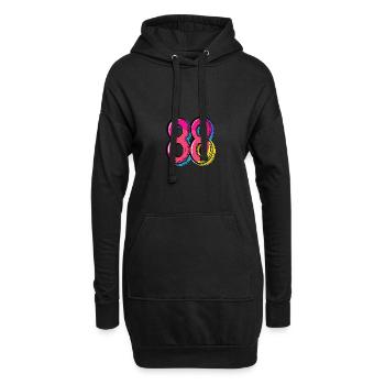 88 Number Comic - Hoodie Dress - black - Front