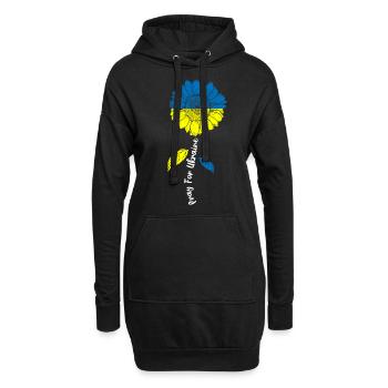 Pray For Ukraine Sunflower Peace - Hoodie-Kleid - Schwarz - Vorne