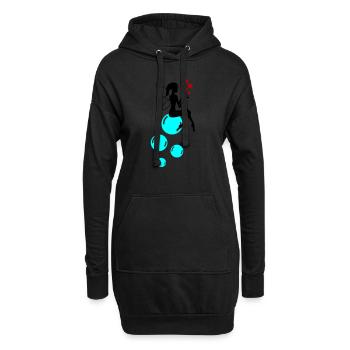 Bulles de savon de fée 02 - Sweat-shirt à capuche long Femme - noir - Devant