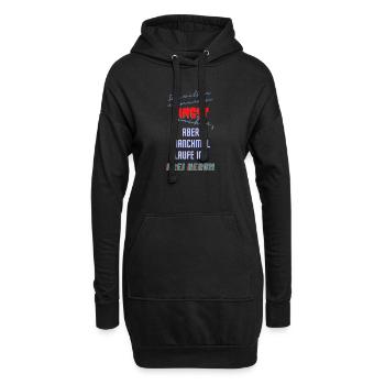 Frei Herum - Hoodie-Kleid - Schwarz - Vorne