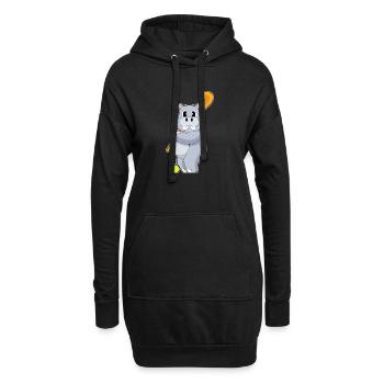 Hippopotamus Hockey sur gazon Stick - Sweat-shirt à capuche long Femme - noir - Devant