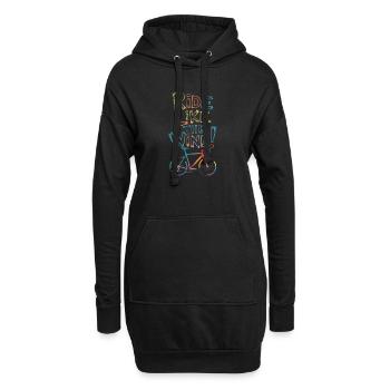 Fahren Sie wie der Wind Fahrraddesign - Hoodie-Kleid - Schwarz - Vorne