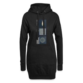 Trio des Eaux Profondes - Sweat-shirt à capuche long Femme - noir - Devant