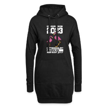 Flamingo Kita Kindergarten 2023 - Hoodie-Kleid - Schwarz - Vorne