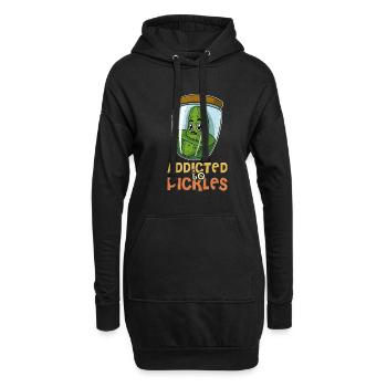 Obst Garten Gurken Cornichons Gewürzgurken - Hoodie-Kleid - Schwarz - Vorne