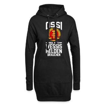 Ostdeutschland Ossi Deutschland DDR - Hoodie-Kleid - Schwarz - Vorne
