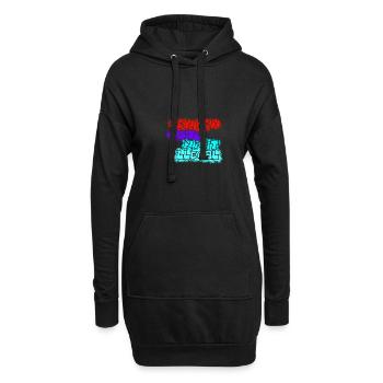 denken nicht illegal rot - Hoodie-Kleid - Schwarz - Vorne
