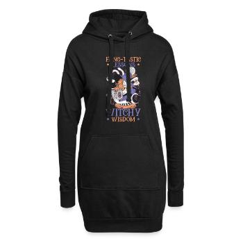 Fang-tastische Lektionen Hexenweisheit Halloween - Hoodie-Kleid - Schwarz - Vorne