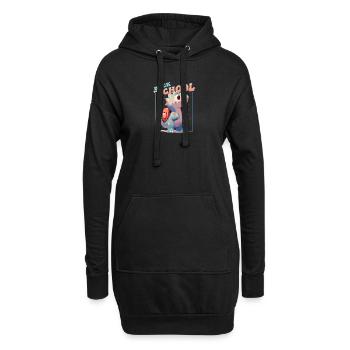 Je suis prêt à écraser un dinosaure mignon pour la rentrée scolaire - Sweat-shirt à capuche long Femme - noir - Devant