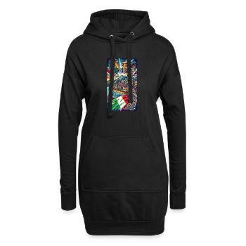 Sizilien Italien Reisen Design - Hoodie-Kleid - Schwarz - Vorne