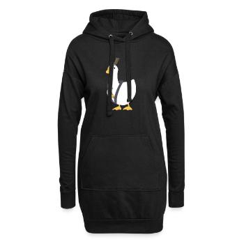 Là où les vents se rencontrent - Oie chinoise - Nuage solitaire - Sweat-shirt à capuche long Femme - noir - Devant