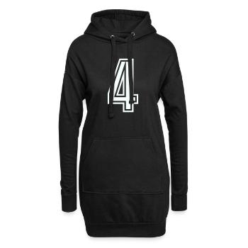 4 - Hoodie-Kleid - Schwarz - Vorne