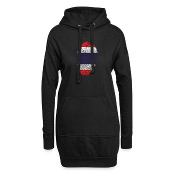 Empreintes digitales - Thaïlande - Sweat-shirt à capuche long Femme - noir - Devant