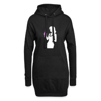 Femme Enterrement de vie de jeune fille Bouteille Fête - Sweat-shirt à capuche long Femme - noir - Devant