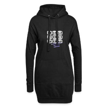 fit aber nicht anmerken weiss - Hoodie-Kleid - Schwarz - Vorne