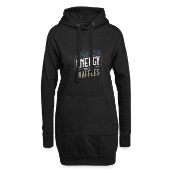 Aligning My Energy With Waffles Inspiration - Hoodie Dress - black - Front