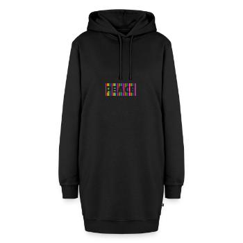 Pride Peace - Hoodie-Kleid - Schwarz - Vorne - AI Model Female 172 light (172cm)