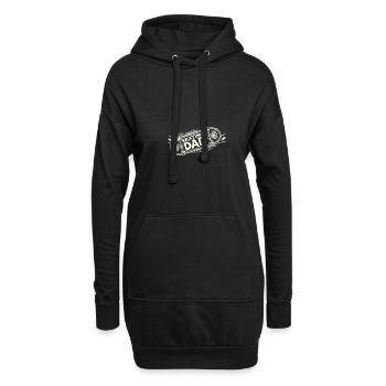 Schlittschuhlaufender Vater - Hoodie-Kleid - Schwarz - Vorne