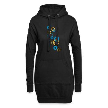 bubbles - Hoodie-Kleid - Schwarz - Vorne