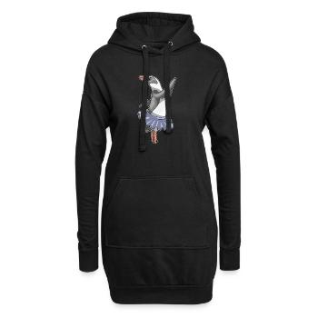 Pinguin Ballerina Ballett Tanz - Hoodie-Kleid - Schwarz - Vorne