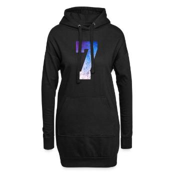 Ausgabe 7 – 7. Jubiläumsgeschenk - Hoodie-Kleid - Schwarz - Vorne