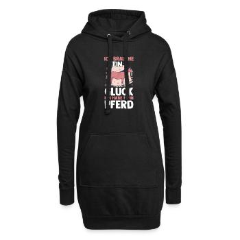 Reiten Pferdeliebhaber Reiterhof Pferde - Hoodie-Kleid - Schwarz - Vorne