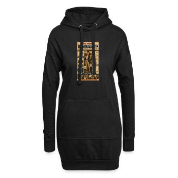 Die Angeberin – Eigenwerbung inklusive - Hoodie-Kleid - Schwarz - Vorne