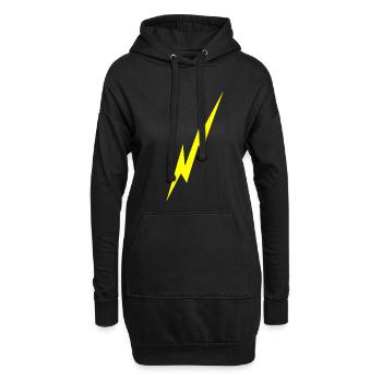 Blitz - Hoodie-Kleid - Schwarz - Vorne