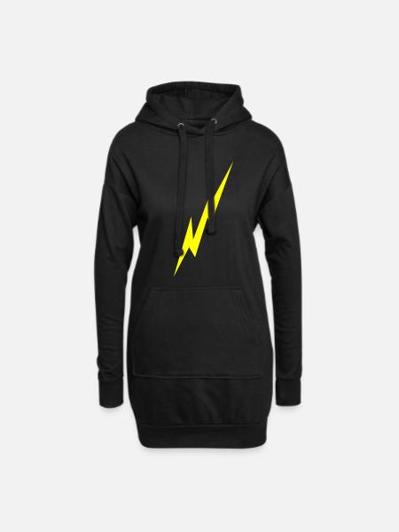 Éclair - Sweat-shirt à capuche long Femme - noir