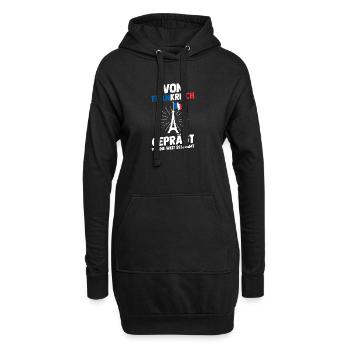 Français Français France - Sweat-shirt à capuche long Femme - noir - Devant