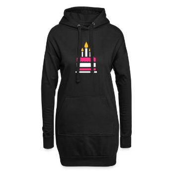 Torte - Hoodie-Kleid - Schwarz - Vorne