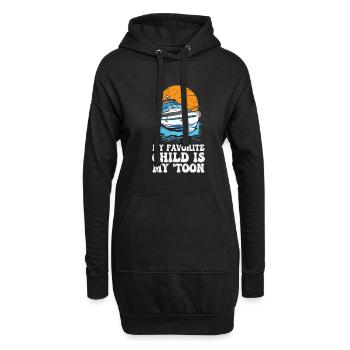 My Favorite Child Is My Toon Funny Pontoon - Hoodie-Kleid - Schwarz - Vorne