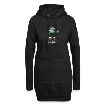 Bulgarie - Sweat-shirt à capuche long Femme - noir - Devant