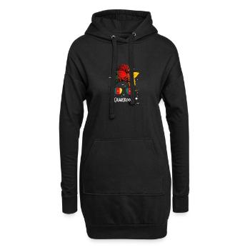 Cameroun - Sweat-shirt à capuche long Femme - noir - Devant